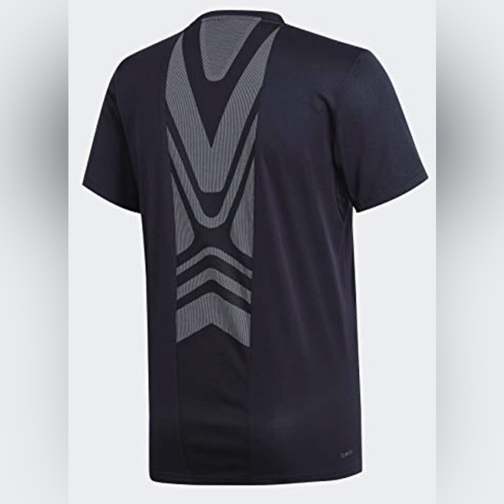 ADIDAS Men Size Small Blue Freedom To Move Tee Short Sleeve UPF 25 Top - Picture 2 of 7